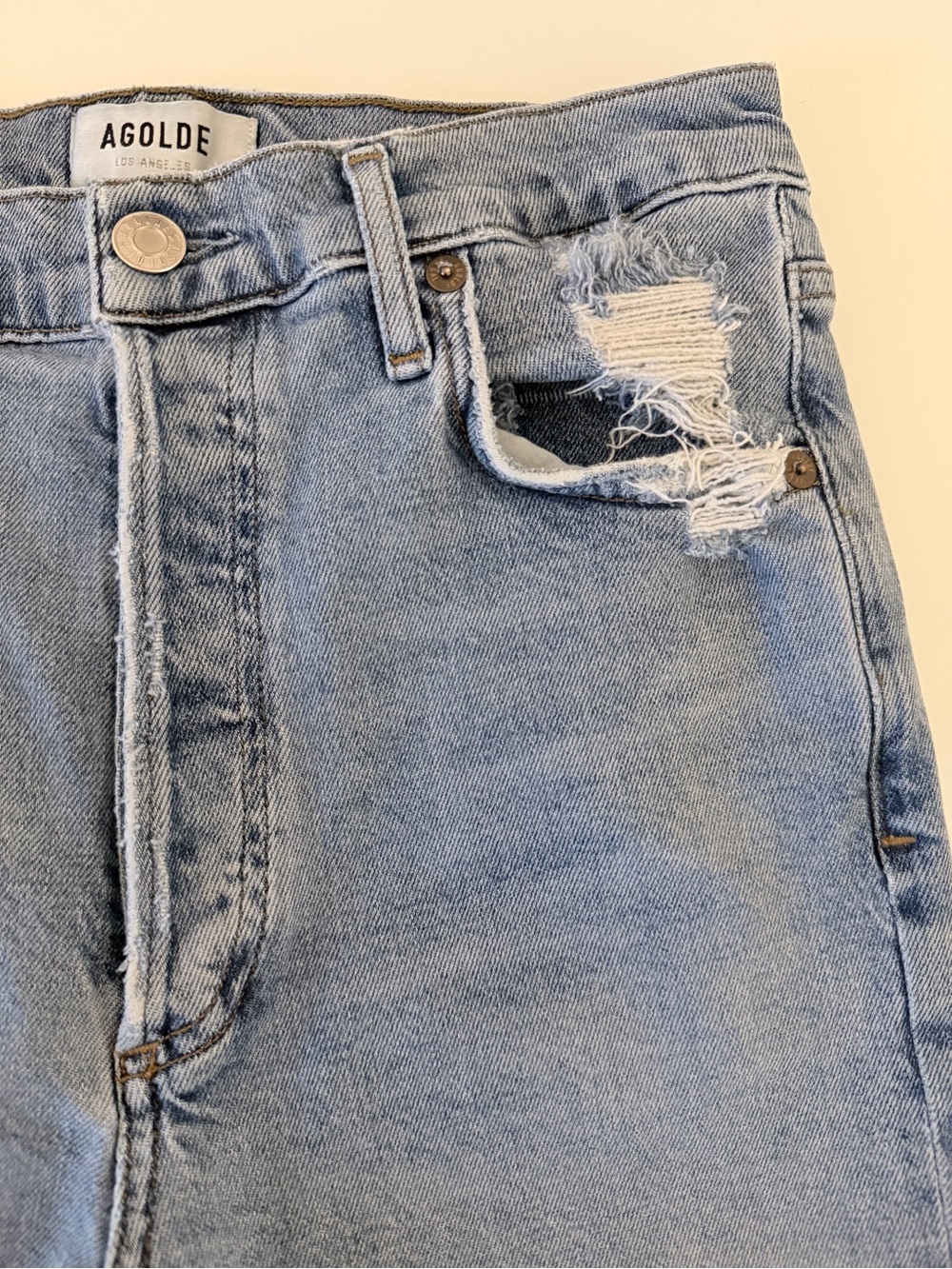 AGOLDE Nico Distressed Skinny Jeans | High Rise | Size 26 - Picture 5 of 12